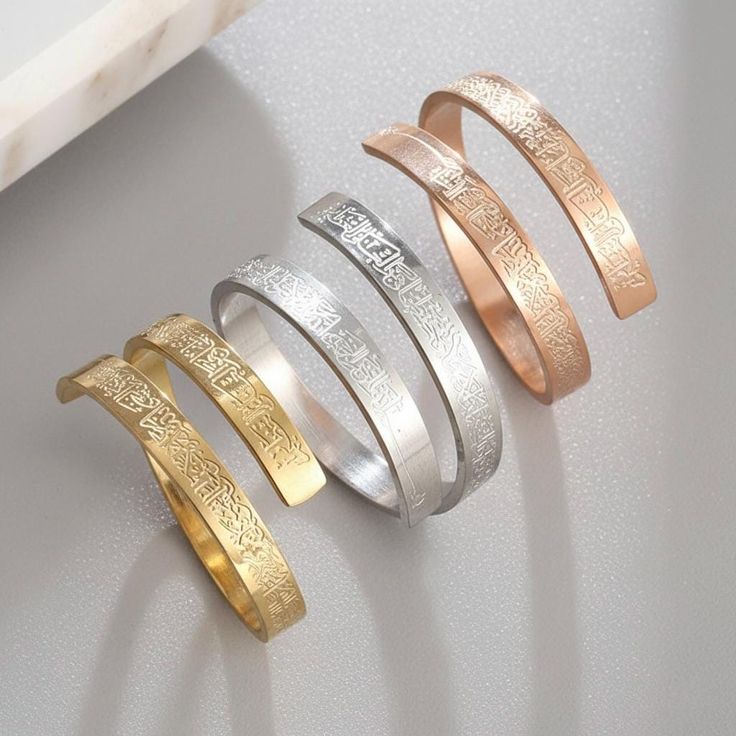 Ayatul Kursi Spiral Ring – Elegant Islamic Protection Ring for Men & Women – Premium Muslim Jewelry UAE