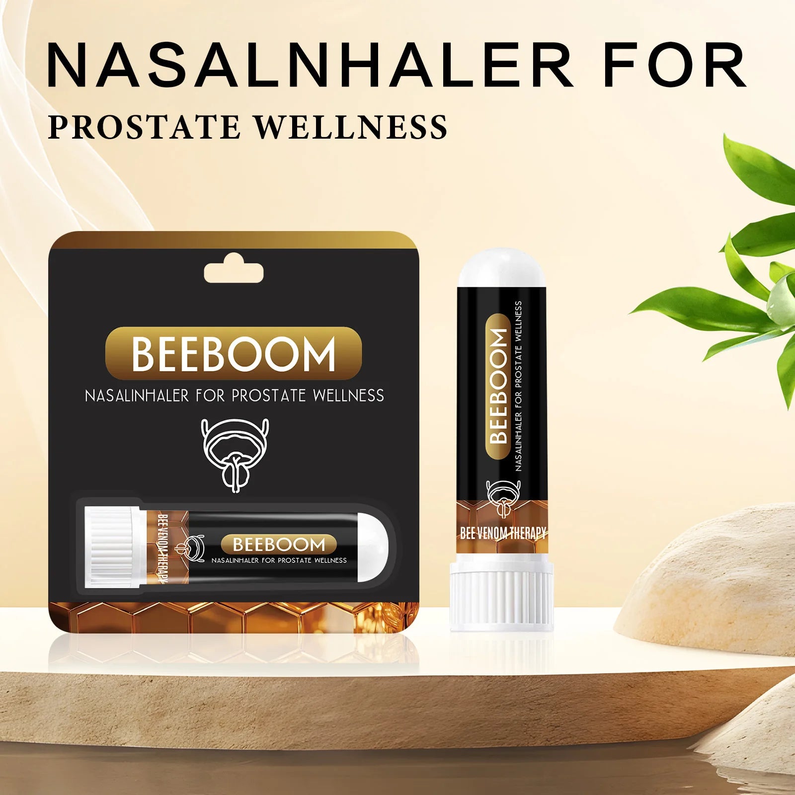 BeeBoom Nasal Inhaler for Prostate Wellness – Natural Bee Venom Extract Prostate Support – Portable Men’s Nasal Wellness Spray